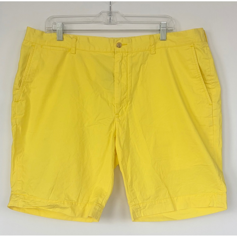 Polo Ralph Lauren Mens Yellow Chino Shorts Cotton‎ Twill Classic Fit Size 42